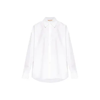 MARNI Logo Embroidered Long Sleeved Shirt