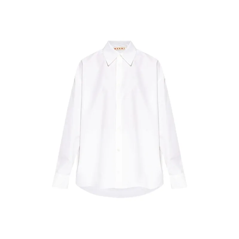 MARNI Logo Embroidered Long Sleeved Shirt-0