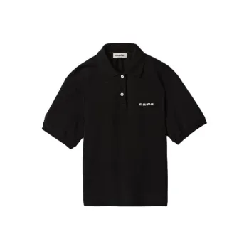 MIU MIU SS24 Polo Shirt Women's Black
