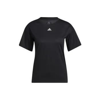 adidas Women's Training 3 Stripes AEROREADY Tee Black