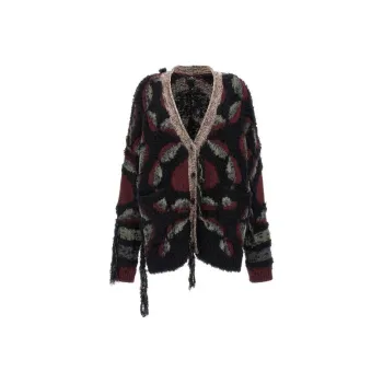METROCITY Fringed Oversized Cardigan