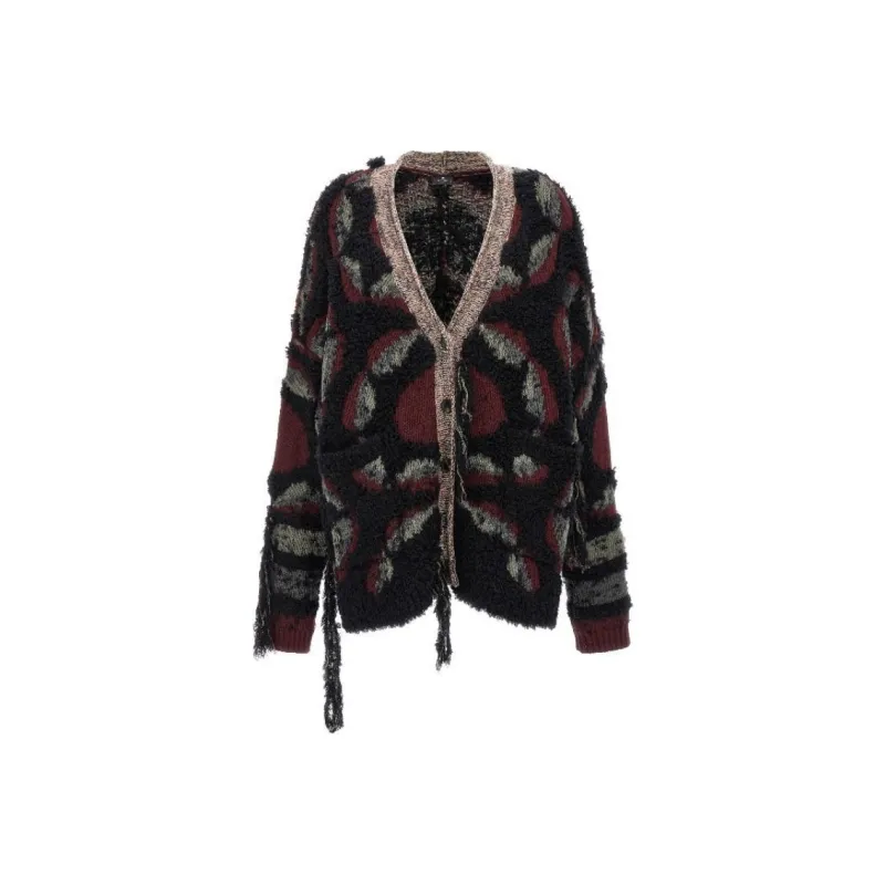 METROCITY Fringed Oversized Cardigan-0