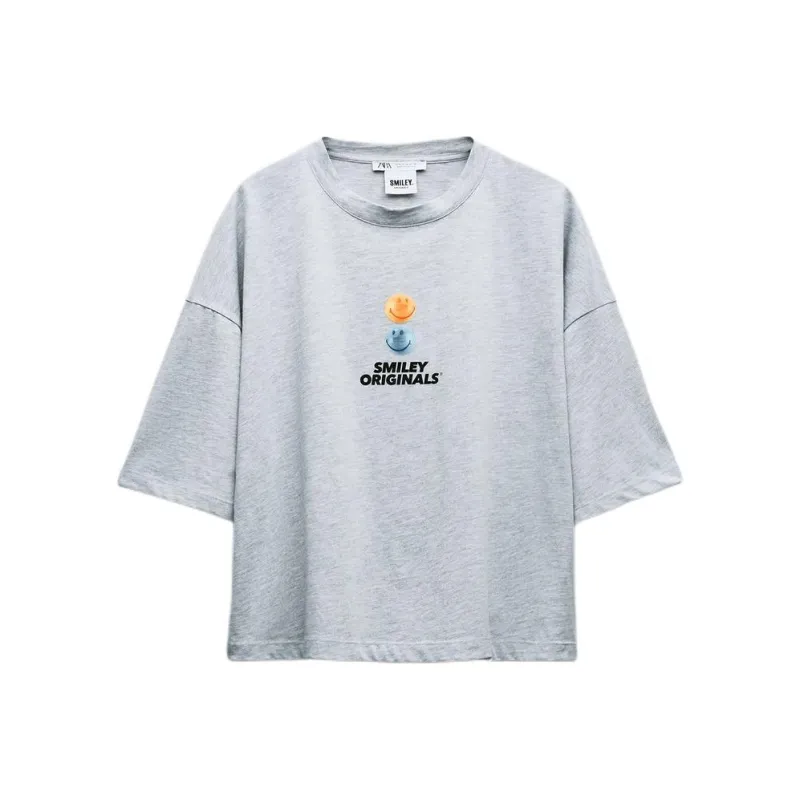 ZARA T-Shirts Women's Gray-0