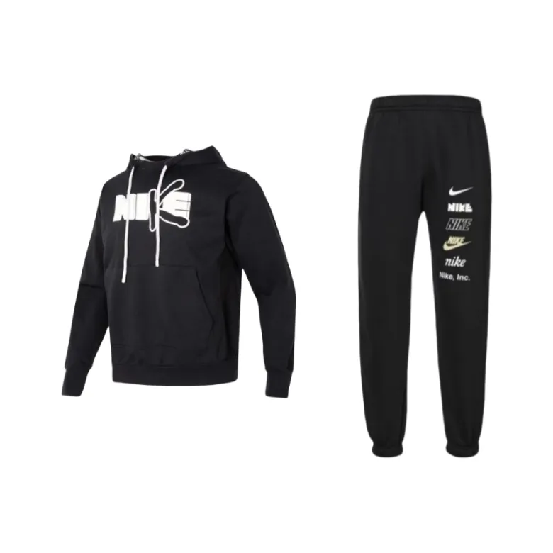 Nike Sweatshirt Set Unisex Black-0