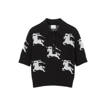 Burberry Ekd Intarsia knit Polo Shirt