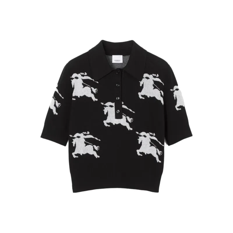 Burberry Ekd Intarsia knit Polo Shirt-0
