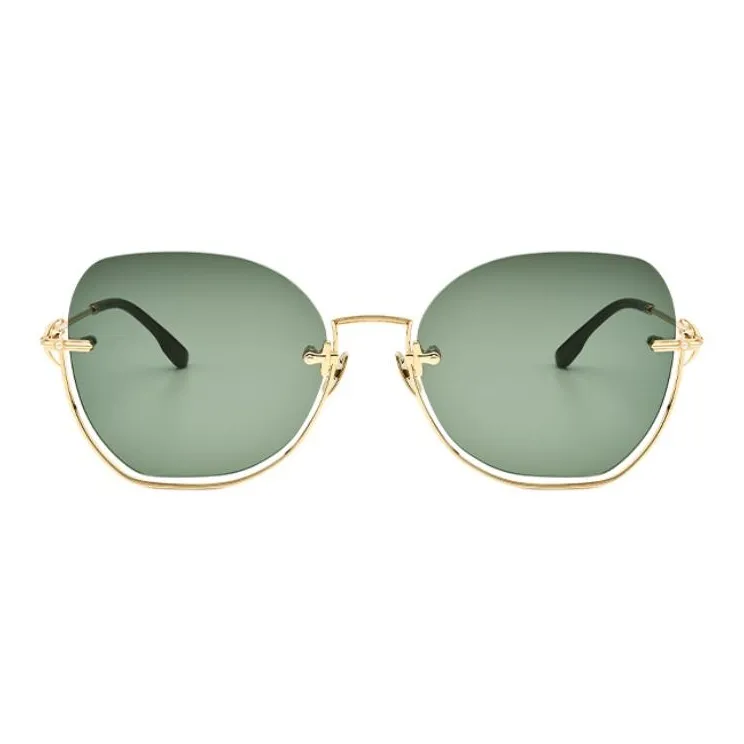 THE OWNER Plate Frame Irregular Shape Sunglasses Unisex-1