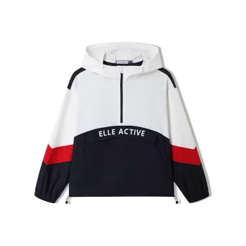Elle Active Jackets Coats Unisex Navy Blue/White