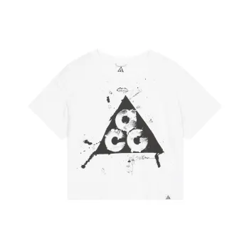 Nike ACG DRI FIT Drop Shoulder Sleeve T Shirt Women's Mountain Peak White