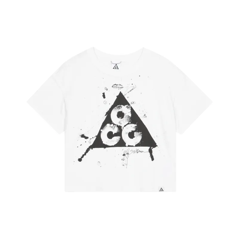 Nike ACG DRI-FIT Drop Shoulder Sleeve T-Shirt Women's Mountain Peak White-0