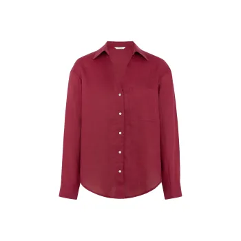 MEIYANG Shirts Women's Dark Red