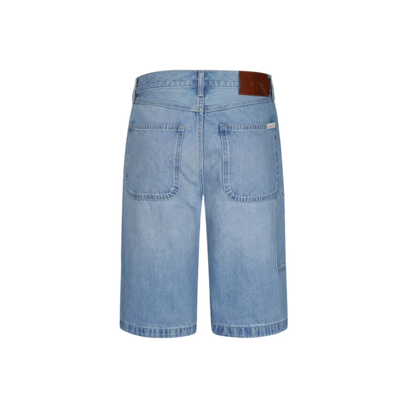 CALVIN KLEIN Denim Shorts Men's X6H Denim Light Blue-1
