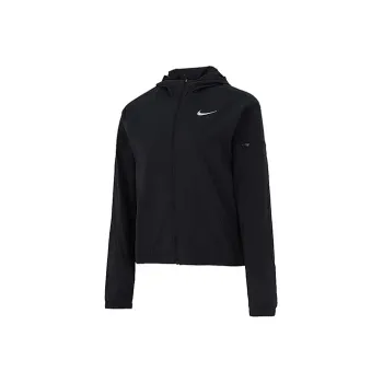 Nike Women'ss Logo Running Hooded Jacket Black