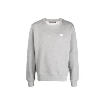Acne Studios Face Logo Patch Crewneck Sweatshirt