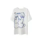 White Base with Blue Pattern