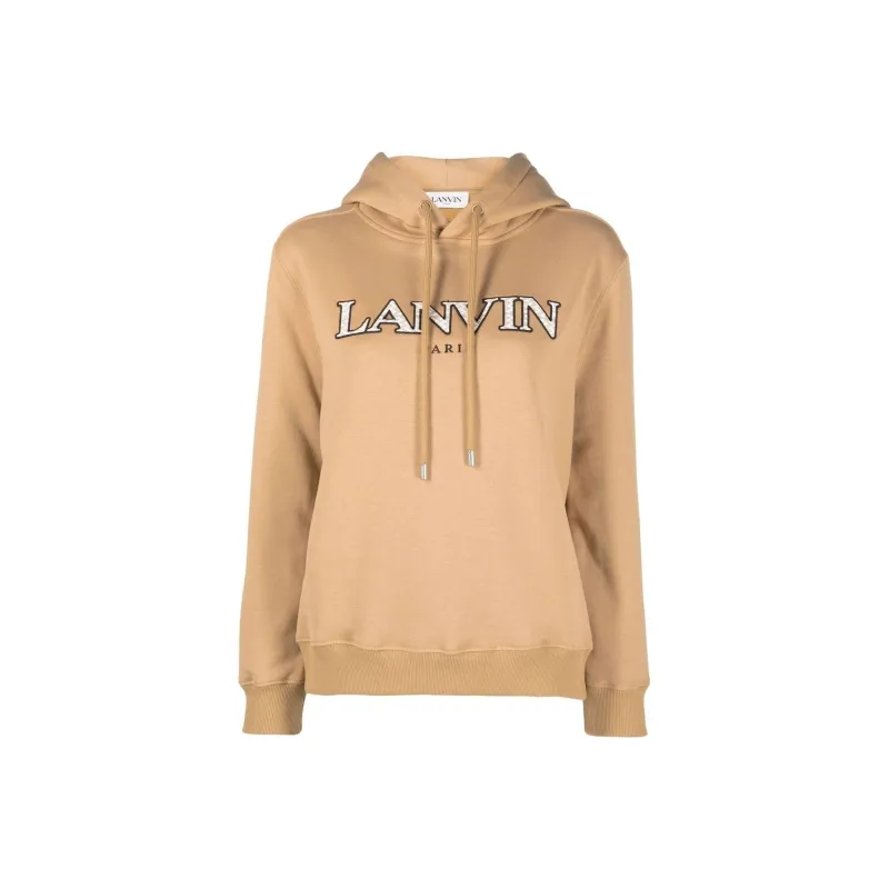 Lanvin Curb Emb Hoodie 'Sand'-0