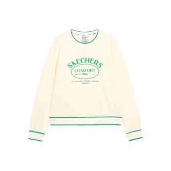 Skechers Colorful Sweatshirts Women's Cream Beige White