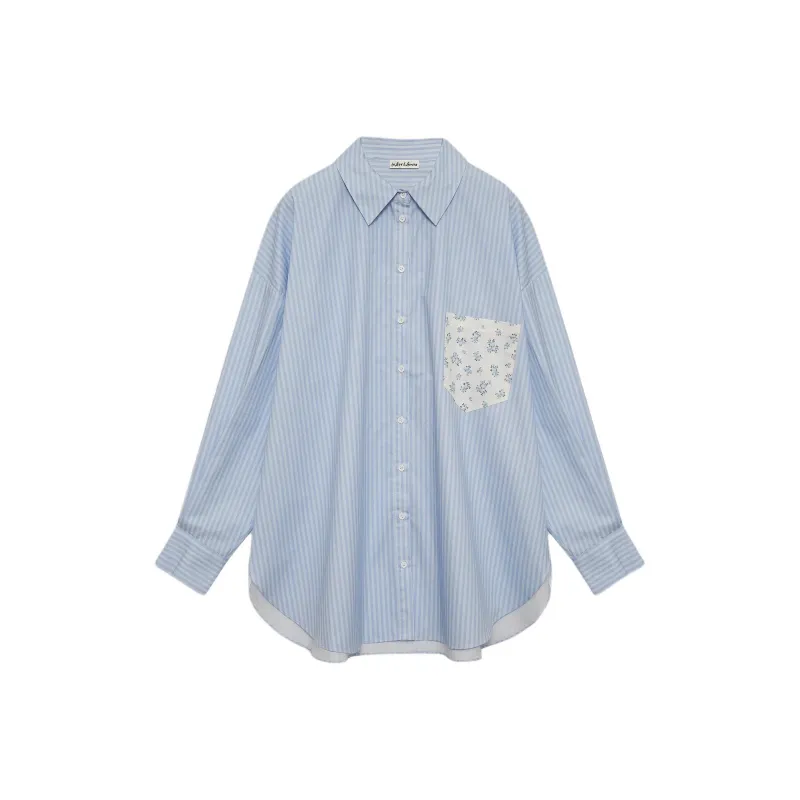 Victoria's Secret For Love & Lemons Tamren Button-Up Shirt/Blue Shirt Women's Blue-0