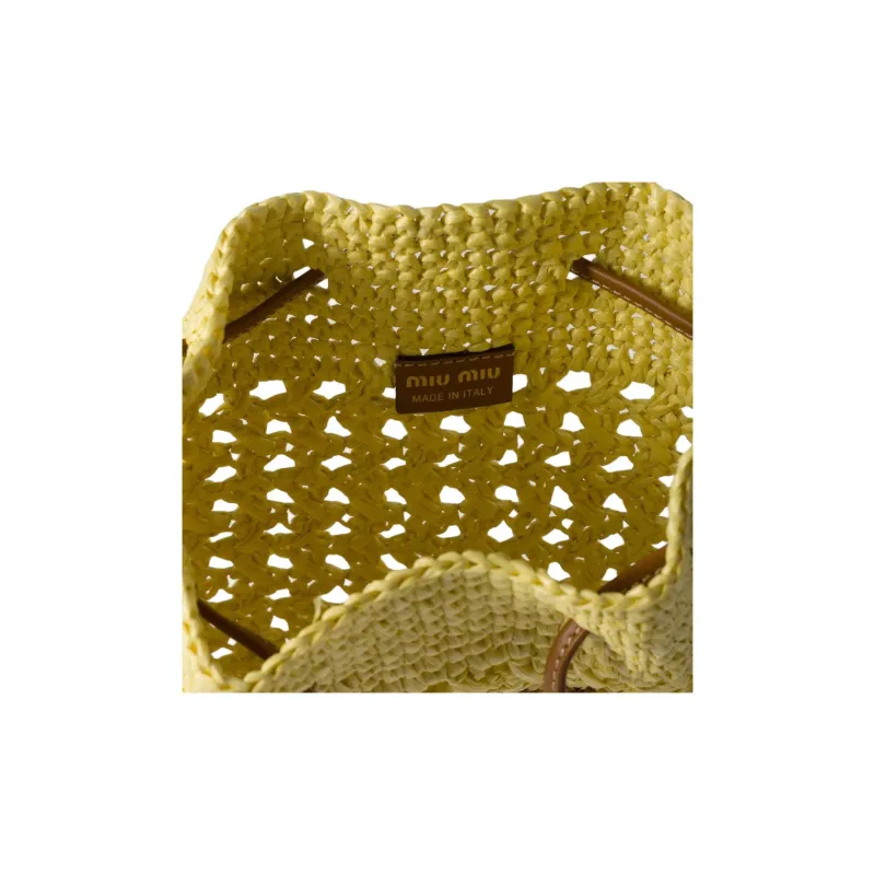 MIU MIU Viscose Handbag Mini Women's Yellow-2