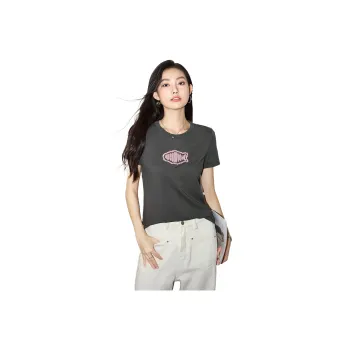SMEN T Shirts Women's Gray