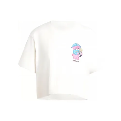 Adidas Originals Adidorable Drop Shoulder Sleeve T Shirt Women's Apricot