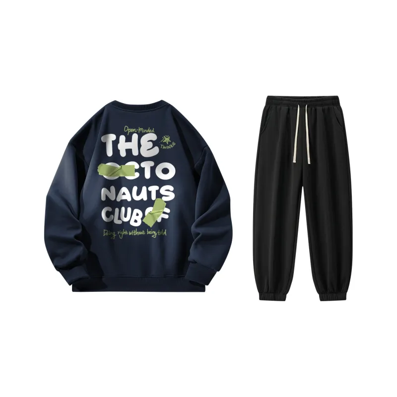 Small Columns Under The Sea Sweatshirt Set Unisex-72