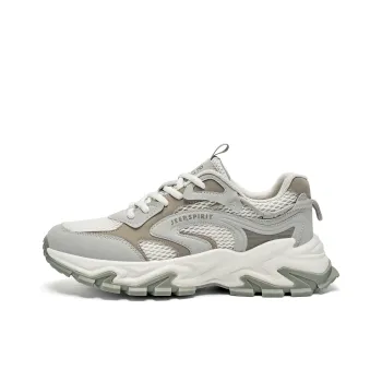 JEEP SPIRIT Cushioning, Slip Resistant, Abrasion Resistant, Breathable Low Top Hiking Shoes Men's Moon Dust Gray