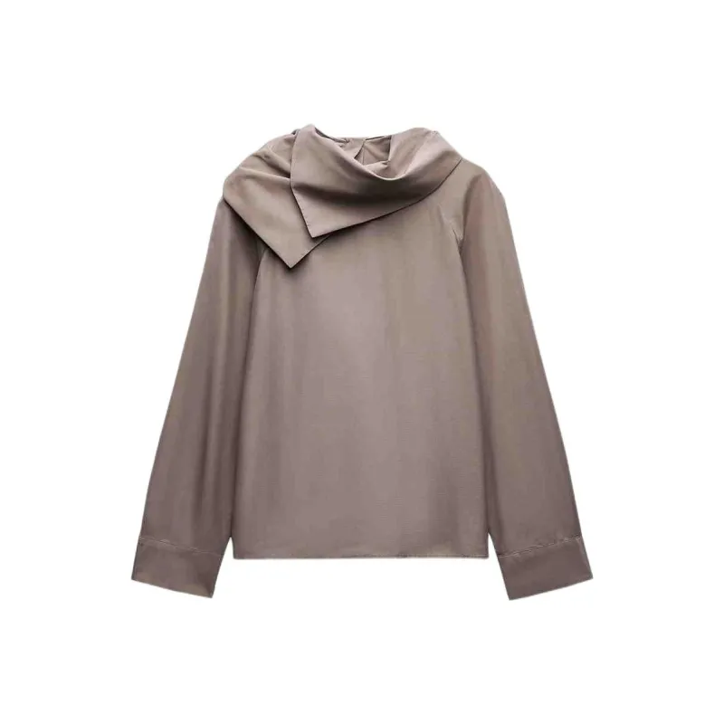 ZARA ZW Series Shirt Women's Beige-0