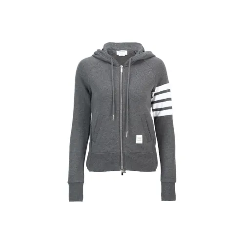 Alexander Wang Branded Seam Label Cropped Zip Up Hoodie Light Heather Grey