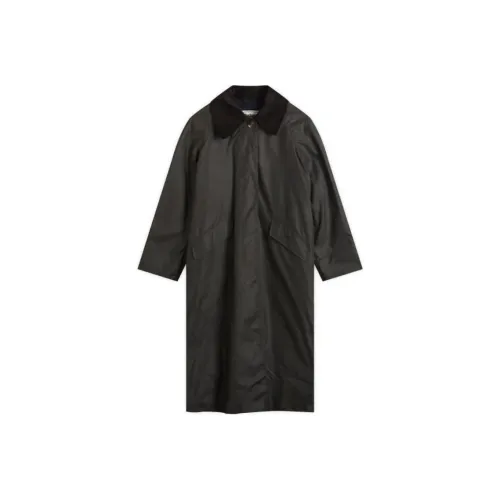 BARBOUR X Alexa Chung Dorothy Logo Embroidered Straight Hem Coat