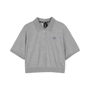 Skechers Polo Shirt Women's Medium Heather Gray