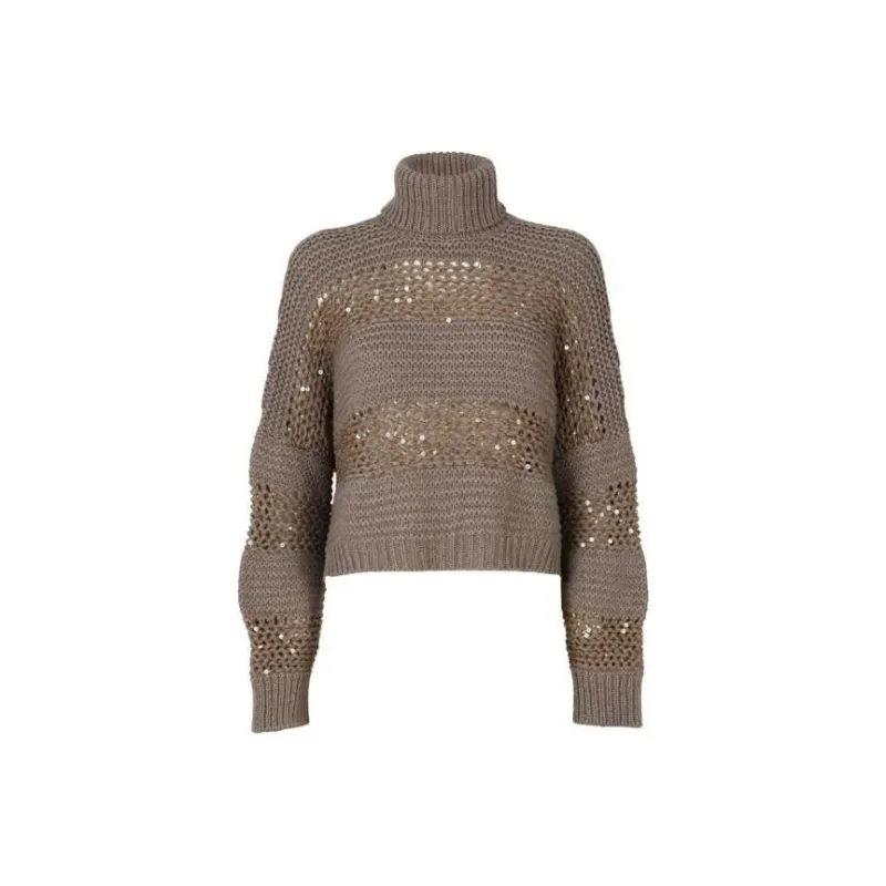 Brunello Cucinelli Cashmere Sweater Women's Brown-0