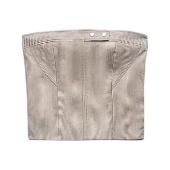 ZARA Strapless Top Women's Blue Denim
