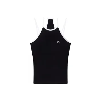 Marine Serre Tank Top Women's Black White