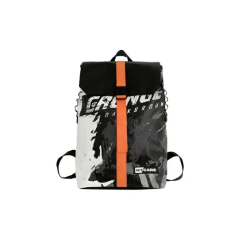 Yalu Oxford Backpack Regular Unisex Orange/White/Black/Black White