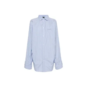 Balenciaga Asymmetric Shirt 'Sky Blue/White'