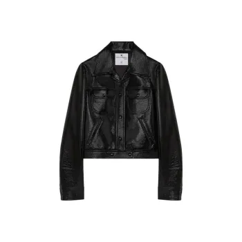 Courrèges Vinyl Trucker Jacket 'Black'