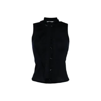 Lemaire Sleeveless Wool-blend Shirt