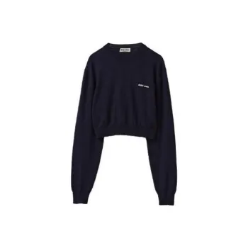 MIU MIU Crewneck Cropped Jumper