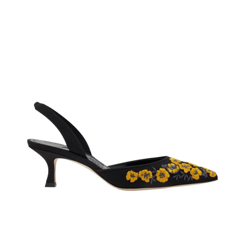 MANOLO BLAHNIK Carolyne Slim Heel High Heels 5cm Women's Black-1
