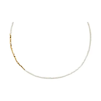 Monica Vinader, 925 Sterling Silver Necklaces Women's Gold/White