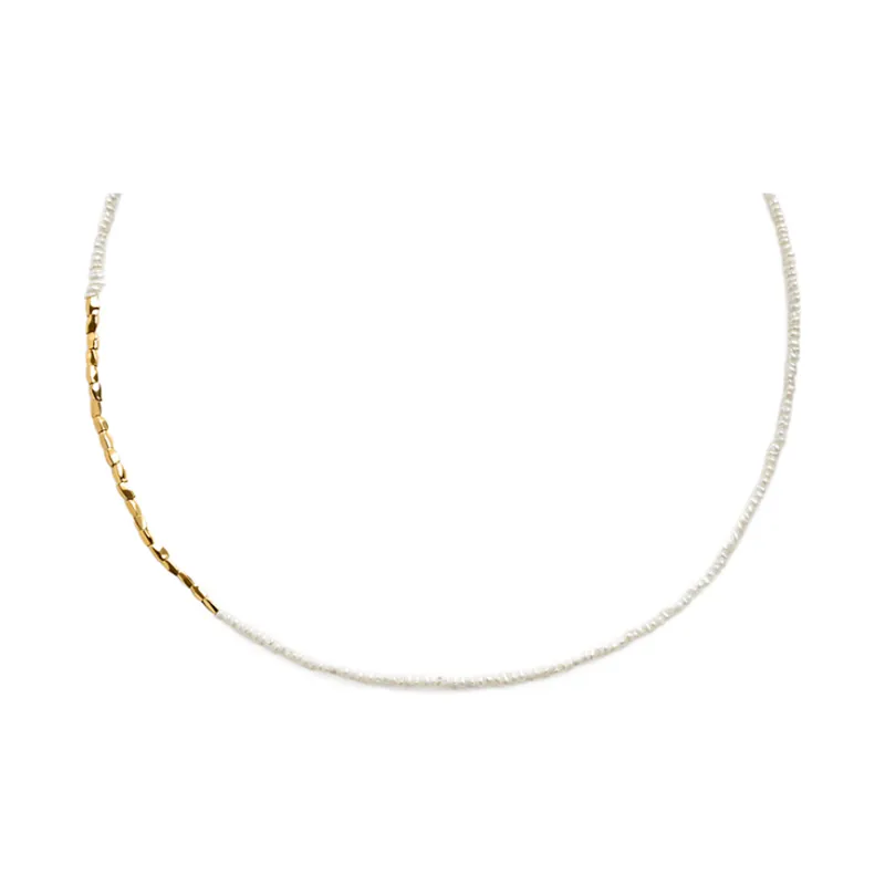 Monica Vinader, 925 Sterling Silver Necklaces Women's Gold/White-0