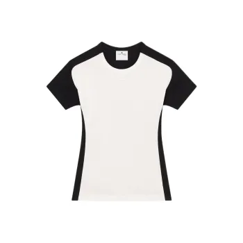 COURREGES Contrast Frame Crewneck T-Shirt