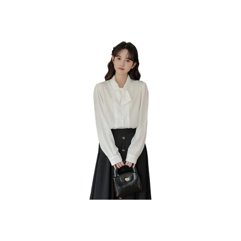 PINKMOONXXR Chiffon Shirts Women's White-0