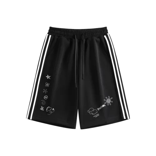 Crayon Shinchan Casual Shorts Unisex Active Black & White