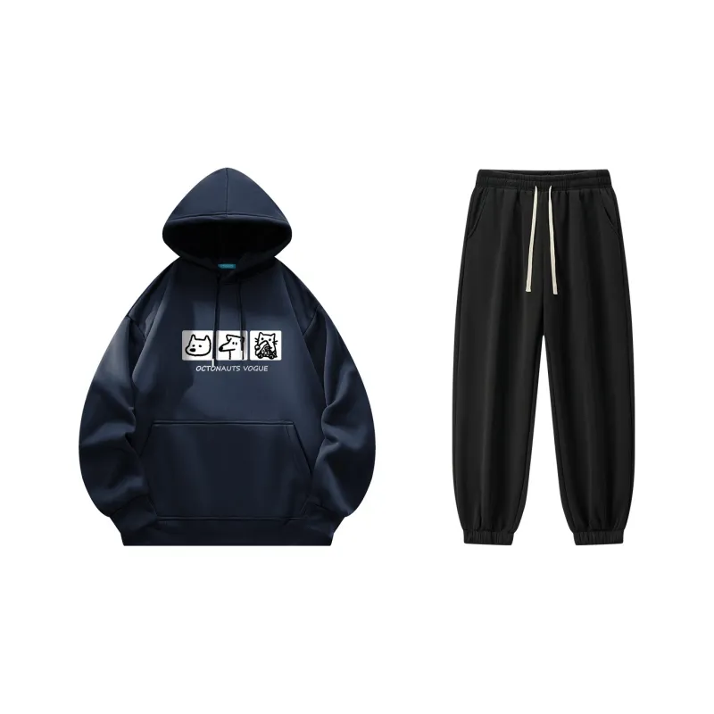 Small Columns Under The Sea Sweatshirt Set Unisex-2