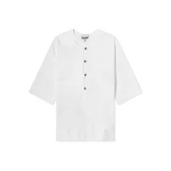 GANNI Cut out Poplin Blouse