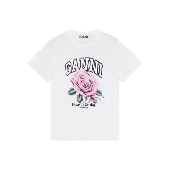 GANNI Graphic Print T shirt