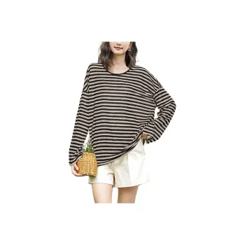 Wbwq T Shirt Women's Black Rice Strips