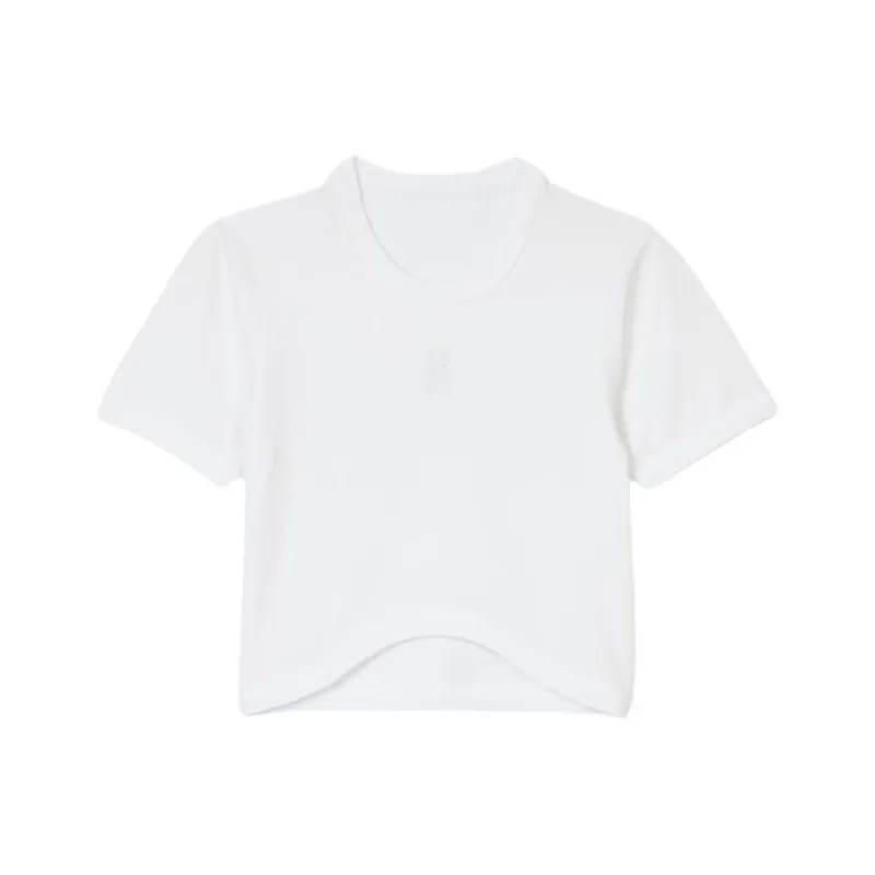 Sandro Logo embroidered Cropped T shirt-0